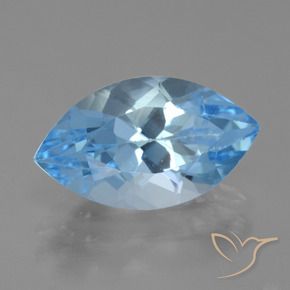 4.35 ct Blue Topaz Stone, Natural Topaz in Marquise Facet Shape for Sale