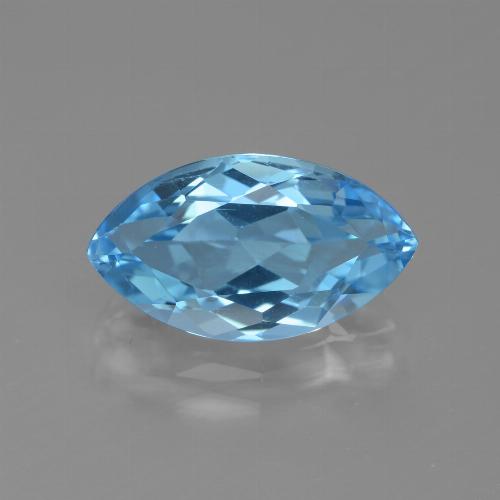 瑞士蓝 黄玉 Gem - 4.7ct 马眼切面 (ID: 438842)