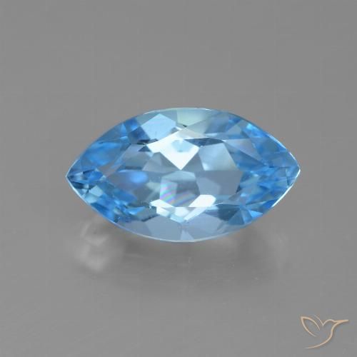4.12ct Natural Swiss Blue Topaz, Marquise, VVS