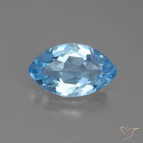 3.57ct Natural Sky Blue Topaz, Marquise, VS