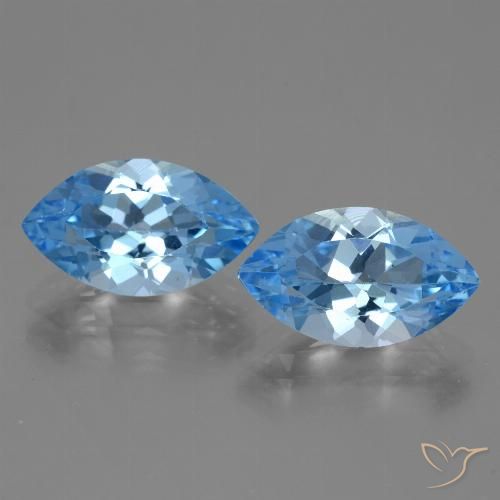 8.12ctw Natural Swiss Blue Topaz, Marquise, VVS-VS