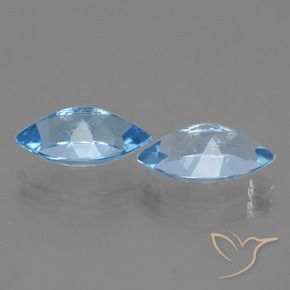 Topaz Gemstones in 13.9 x 8.1 mm Size for Sale, Topaz Stones in Swiss Blue Color