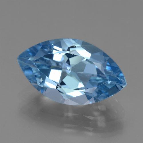 Deep Swiss Blue Topaz Gem - 4.2ct Marquise Facet (ID: 438912)