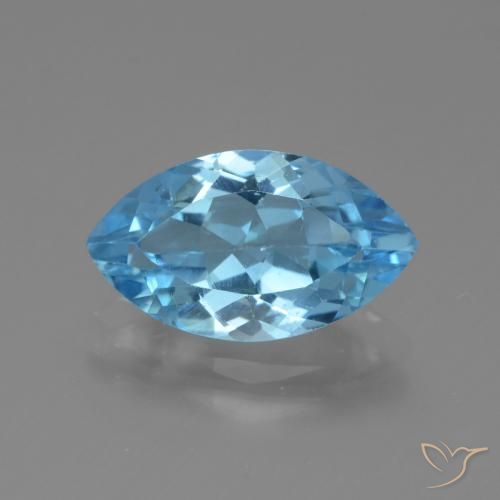 4.12ct Natural Swiss Blue Topaz, Marquise, VVS-VS, Photo A