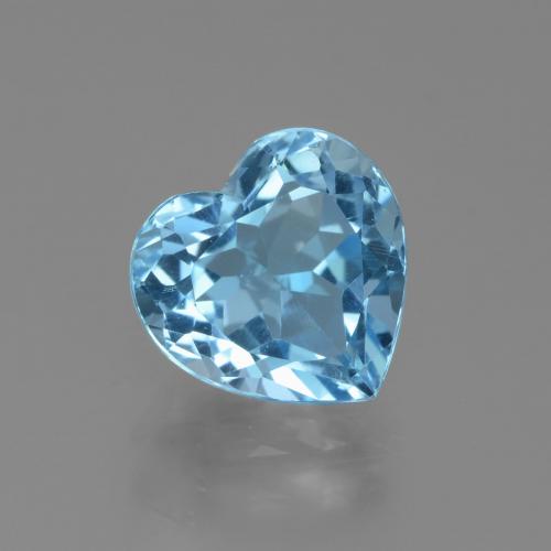Swiss Blue Topaz Gem - 3.2ct Heart Facet (ID: 438918)