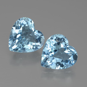 Baby blau Topas Edelstein - 2.7ct Herz facettiert (ID: 438952)