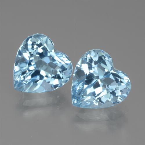 Light Blue Topaz Gem - 3.2ct Heart Facet (ID: 438953)