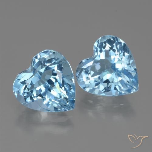 Maya Blue Topaz Gem - 3ct Heart Facet (ID: 438955)