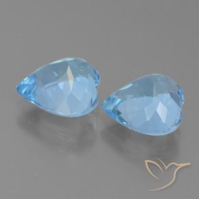 Topaz Gemstones in 9 x 9 mm (calibrated) Size for Sale, Topaz Stones in Sky Blue Color