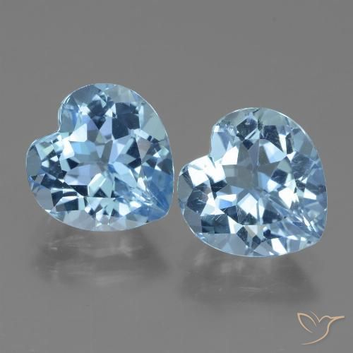 6.41ctw Natural Sky Blue Topaz, Heart, VVS-VS