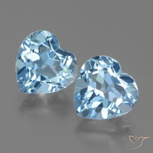 6.29ctw Natural Sky Blue Topaz, Heart, VVS-VS