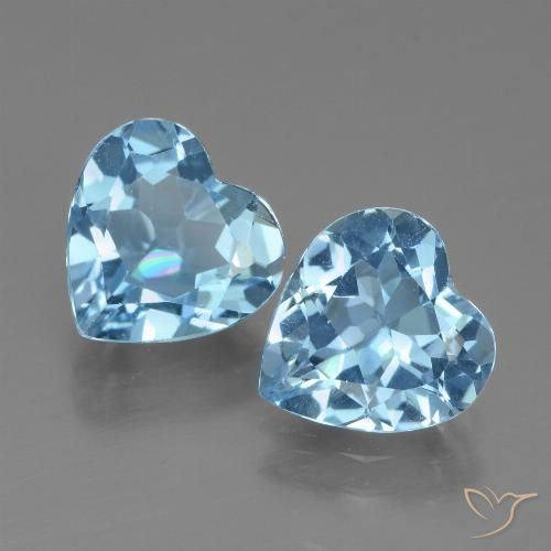 5.21ctw Natural Sky Blue Topaz, Heart, VVS