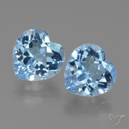 6.37ctw Natural Swiss Blue Topaz, Heart, VVS