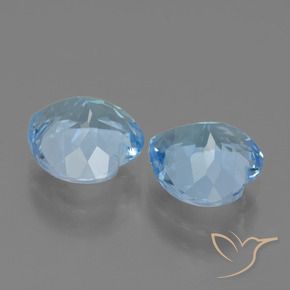 Topaz Gemstones in 9 x 9 mm (calibrated) Size for Sale, Topaz Stones in Swiss Blue Color
