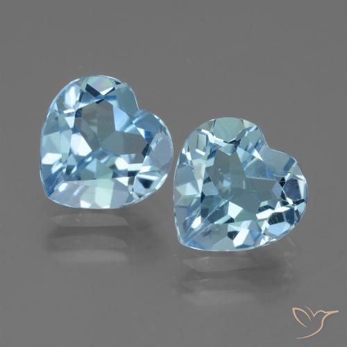 5.36ctw Natural Swiss Blue Topaz, Heart, VVS