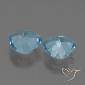 Topaz Gemstones in 9 x 9 mm (calibrated) Size for Sale, Topaz Stones in Swiss Blue Color