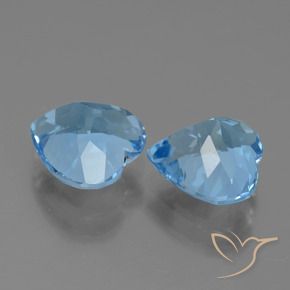 Topaz Gemstones in 9 x 9 mm (calibrated) Size for Sale, Topaz Stones in Swiss Blue Color