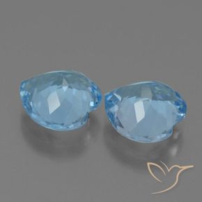Topaz Gemstones in 9 x 9 mm (calibrated) Size for Sale, Topaz Stones in Sky Blue Color