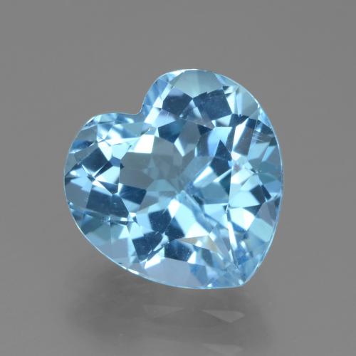 3.14ct Natural Swiss Blue Topaz, Heart, VVS