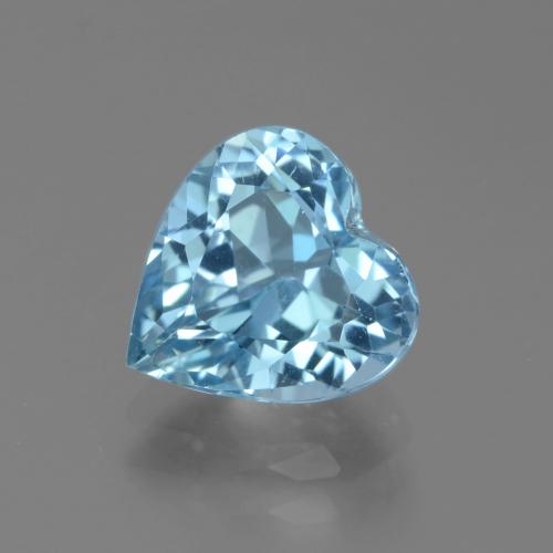 Sky Blue Topaz Gem - 3.5ct Heart Facet (ID: 439287)