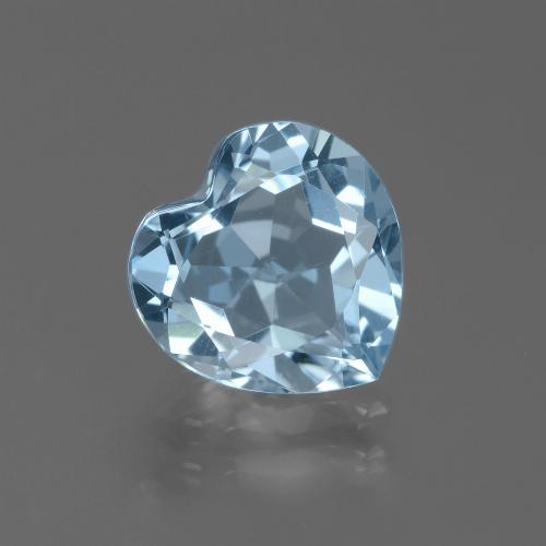 Sky Blue Topaz Gem - 2.9ct Heart Facet (ID: 439289)