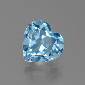 Swiss Blue Topaz Gem - 3.2ct Heart Facet (ID: 439333)