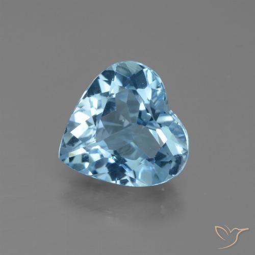 2.56ct Natural Swiss Blue Topaz, Heart, VS