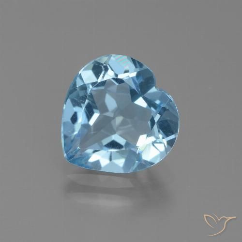 2.74ct Natural Sky Blue Topaz, Heart, VVS