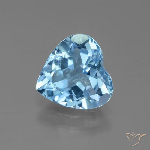 2.73ct Natural Sky Blue Topaz, Heart, VVS