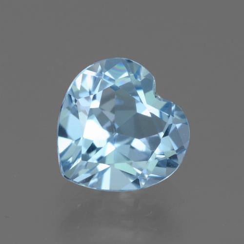Swiss Blue Topaz Gem - 3.1ct Heart Facet (ID: 439383)