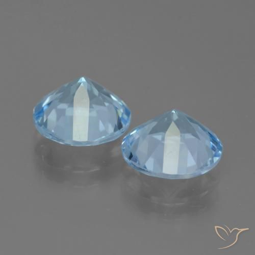 Topaz Gemstones in 9 mm (calibrated) Size for Sale, Topaz Stones in Swiss Blue Color