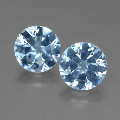 Swiss Blue Topaz Gem - 2.9ct Round Facet (ID: 439725)