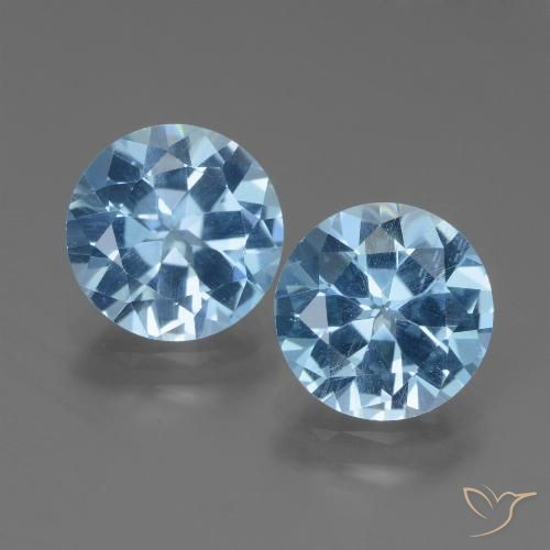 Swiss Blue Topaz Gem - 3ct Round Facet (ID: 439726)