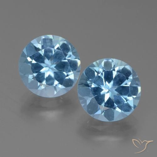 6.33ctw Natural Swiss Blue Topaz, Round, VS