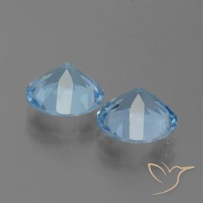 Topaz Gemstones in 9 mm (calibrated) Size for Sale, Topaz Stones in Swiss Blue Color