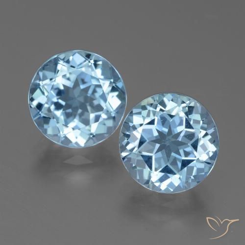 6.72ctw Natural Sky Blue Topaz, Round, VVS-VS