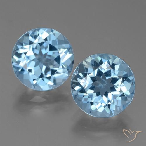 Swiss Blue Topaz Gem - 3.4ct Round Facet (ID: 439782)