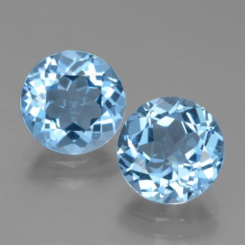 Baby Blue Topaz Gem - 3.1ct Round Facet (ID: 439786)