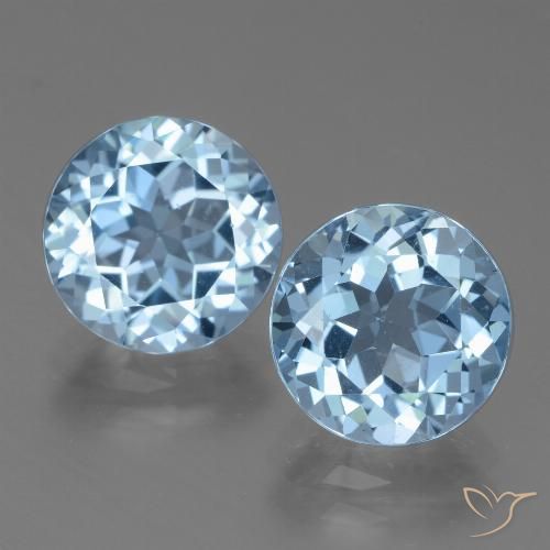 6.74ctw Natural Sky Blue Topaz, Round, VVS-VS, Photo A