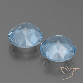 Topaz Gemstones in 9 mm (calibrated) Size for Sale, Topaz Stones in Sky Blue Color
