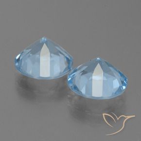 Topaz Gemstones in 9 mm (calibrated) Size for Sale, Topaz Stones in Swiss Blue Color