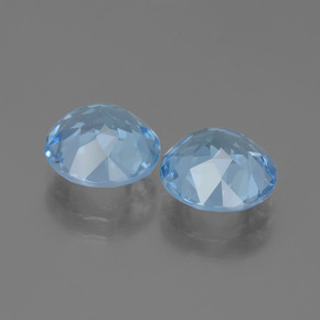 Topaz Gemstones in 9 mm (calibrated) Size for Sale, Topaz Stones in Maya Blue Color