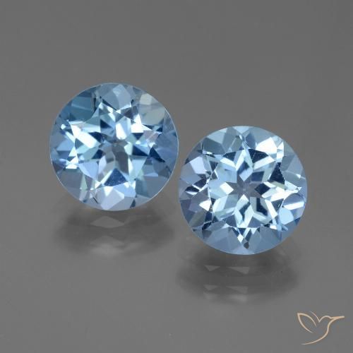 5.82ctw Natural Swiss Blue Topaz, Round, VVS-VS