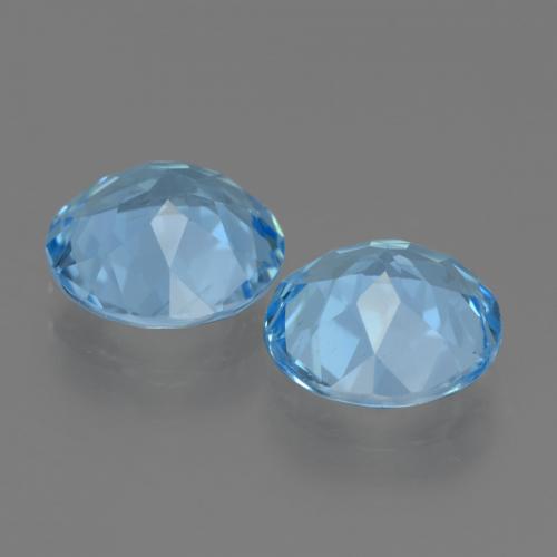 Topaz Gemstones in 9 mm (calibrated) Size for Sale, Topaz Stones in Sky Blue Color