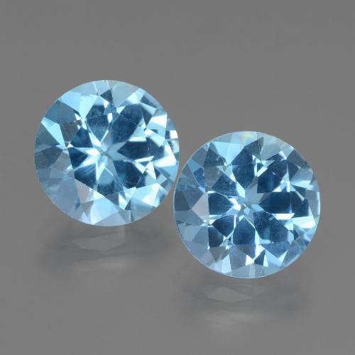 Maya Blue Topaz Gem - 3.2ct Round Facet (ID: 439904)
