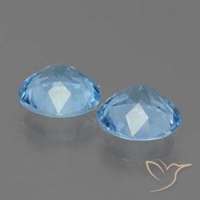 Topaz Gemstones in 9 mm (calibrated) Size for Sale, Topaz Stones in Swiss Blue Color