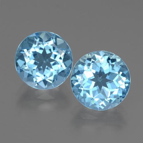 Maya Blue Topaz Gem - 3.4ct Round Facet (ID: 439908)
