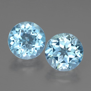 Azul Cielo Topacio Gema - 3.3ct Faceta Redonda (ID: 439910)