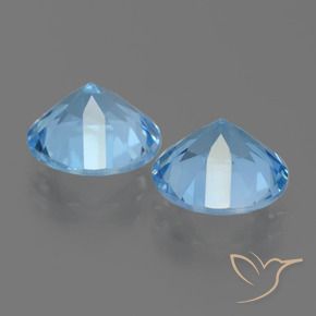 Topaz Gemstones in 9 mm (calibrated) Size for Sale, Topaz Stones in Swiss Blue Color