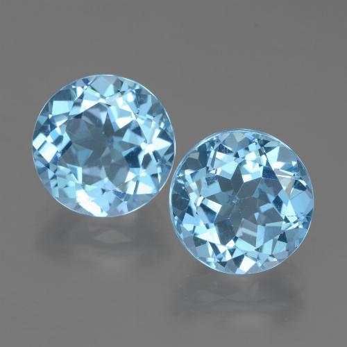 Maya Blue Topaz Gem - 3.6ct Round Facet (ID: 439912)